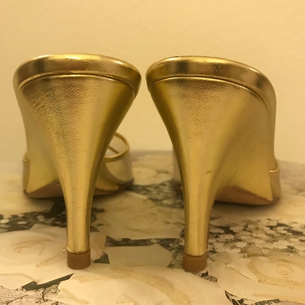 Mizrahi Gold Wedge Mule  -Size 8.5 - Picture 5 of 10